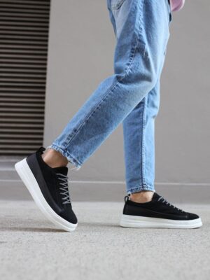 Lisinya941  Sneakers Ayakkabı  Siyah Süet (Beyaz Taban)