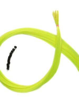 Lisinya201 Renkli Sentetik Boncuk Kaynaklık Saç + Takım Aparatı / Neon Sarı / 10 Adet