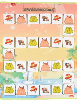 Lisinya247 4 Set - 114 Parça  Sıradakini Biliyoum ( Yaz , Kış ) ve Büyük -Küçük Oyunu (Hayvan, Meyve) Keçe Cırtlı Duvar Panoları , Eğitici Oyuncak