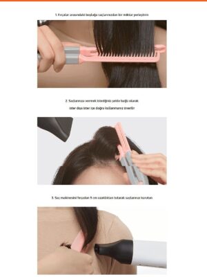 Saçlara Kolay Şekil Veren Saç Kurutma Fırçası Apıeu Easy Hair Dry Brush