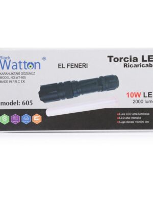 10w 2000 Lümen 4 Renk Güçlü El Feneri Watton Wt-605