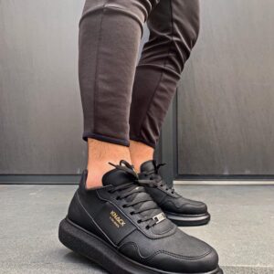 Lisinya941  Yüksek Taban Günlük Ayakkabı  Siyah (Siyah Taban)
