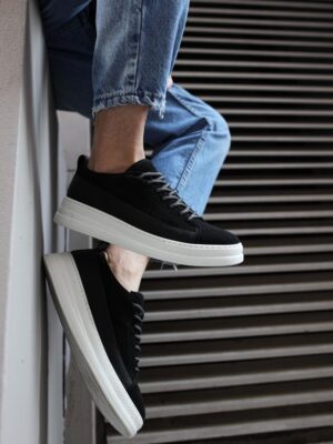 Lisinya941  Sneakers Ayakkabı  Siyah Süet (Beyaz Taban)