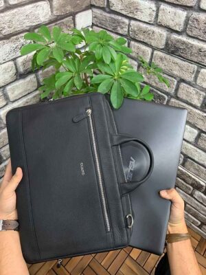 Lisinya359  Siyah Deri Özel Üretim Laptop ve Evrak Çantası