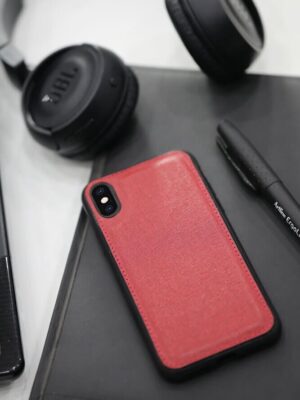 Lisinya359  Kırmızı Saffiano Deri iPhone X / XS Kılıfı