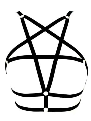 Lisinya41 Seksi Göğüs Kafesli Harness - Ürün Rengi:Siyah