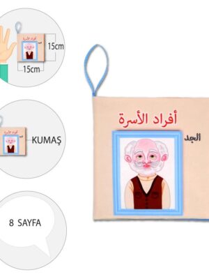 Lisinya247  Arapça Aile Bireyleri Kumaş Sessiz Kitap