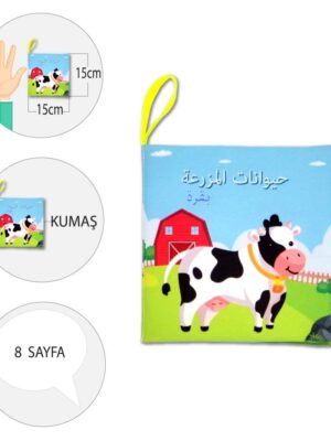 Lisinya247  Arapça Çiftlik Hayvanları Kumaş Sessiz Kitap