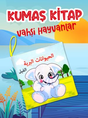 Lisinya247  Arapça Vahşi Hayvanlar Kumaş Sessiz Kitap