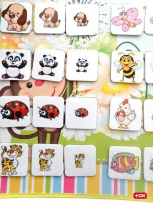 Lisinya247 Büyük - Küçük Hayvan Oyunu Keçe Cırtlı Duvar Panosu , Eğitici Oyuncak