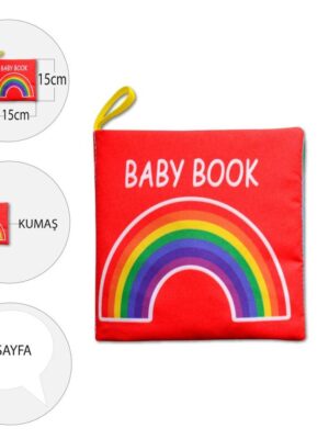 Lisinya247  İngilizce Renkli Bebek Kumaş Sessiz Kitap