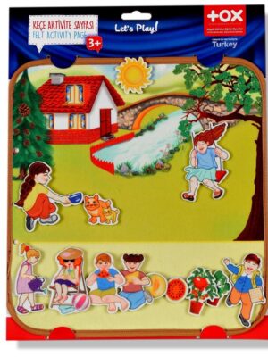 Lisinya247  ( Yaz ) Keçe Cırtlı Aktivite Sayfası - Çocuk Etkinlik , Eğitici Oyuncak